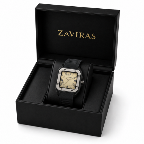 Cartier Blue & Black – Classic Square Watch
